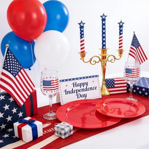 FLOWERCAT 60PCS Red Plastic Plates - Heavy Duty Red Plates Disposable for Party - Include 30PCS 10.25inch and 30PCS 7.5inch for 30 guests Birthday Party & Events &4th of July - Image 6