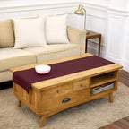 Solino Home 100% Pure Linen Table Runner Burgundy Hemstitch, 14 x 48 in by SolinoHome