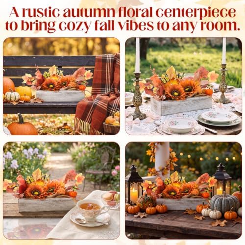 Zeyune 2 Pcs Fall Table Centerpieces, Fall Decor for Dining Table - Image 5