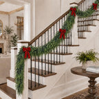 9FT Christmas Norfolk Pine Garland Deluxe Real Touch for Mantle Decor - Image 6