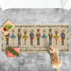 Artoid Mode Watercolor Nutcrackers Merry Christmas Welcome Decorative Doormat, Seasonal Winter Low-Profile Rug Switch Mat for Indoor Outdoor 24x59 Inch - Image 5