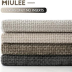 MIULEE Soft Decorative Chenille Pillow Covers Neutral 20x20 Pack of 4 - Image 6