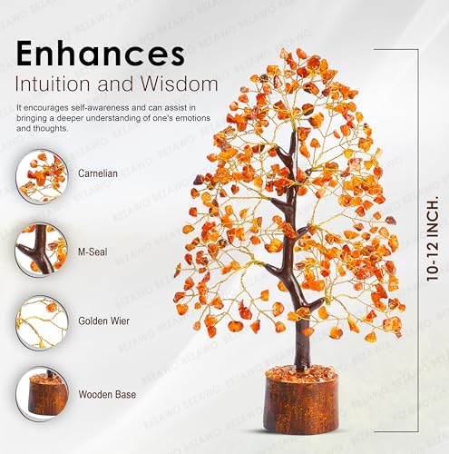 Crocon® Carnelian Crystals Tree, Birthday Gifts for Women, House Warming - Image 2