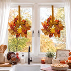 Thiccywoov 6 Pack 9" Mini Fall Wreaths Bulk for Kitchen Cabinet Decoration - Image 2