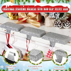 Huwena 6 Pcs Metal Christmas Stocking Holders Shiny, Silver - Image 3