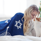 Remagr 50x60 Inch Hanukkah Throw Blanket Microfiber Menorah Jewish Decor - Image 6