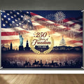 8x6ft American 250 Years of Freedom Banner Backdrop Patriotic American Flag Photography Background 4th of July Independence Day 250th Anniversary USA Party Decorations Supplies by LDWLYW