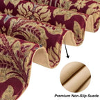 Loom and Mill Luxury Jacquard Damask Table Runner 13x72 inch, Burgundy Red - Image 5