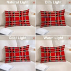 Batmerry Red Colorful Abstract Plaid Pillowcases, Royal Stewart Tartan Classic Red Scottish Plaid Decorative Bed Pillow Cover with Hidden Zipper Soft Blended for Hair and Skin 20X26 in - Image 5
