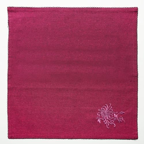 Luxury Embroidered Cloth Napkins – Pink Stitch, Set of 6, 18x18 | Blush Pink Dinner Napkins with Floral Embroidery | Elegant Cotton Blend Table Linens for Weddings, Bridal Showers, Easter - Image 7