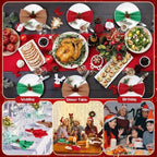 LemonRoad 36 Pcs Christmas Cloth Napkins and Napkin Ring Holders, Reusable Fabric with Pine Needle Red Fruit Napkin Rings for Xmas Table Decor, Banquet, Holiday Dinner Party, Wedding Party Supplies - Image 6