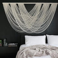 Macrame Wall Hanging Boho Wall Decor Ivory Fiber Handmade Large 57"W*31"L by FLBER