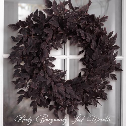 Fall Decor - Fall Wreaths for Front Door - 24 Inch Halloween Plum Wreath by ORIENTALCHERRY