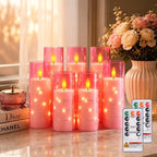 Raycare 7 Pack Flameless Battery Operated Pillar Candles with Remote Timer by Raycare