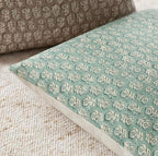 Foindtower Decorative Floral Print Throw Pillow Covers 22×22 Inch,Aqua Blue - Image 3
