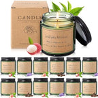 Conelist 12pcs Eid Mubarak Scented Soy Candles 3.5 oz Ramadan Eid Gifts Bulk Mini Muslim Islamic Blessing Meditation Candle Set Table Decoration for Muslim Islam Festival Decor Home by Conelist