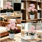 Fake Orchid-19”tall Artificial Indoor Potted Plant for Home Decor-Pink - Image 7