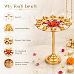 LemonRoad 3 Diwali Lotus Urli Bowl Candle Holder for Indian Diwali Pooja - Image 5