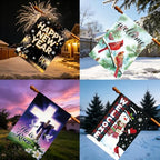 Seasonal House Flags Set of 12 Double Sided 28 x 40 Inch Garden Flags for Outside,Yard Flags,Outdoor Home Decorfor for All Seasons,Holiday Decoration for Christmas, Halloween, Easter, 4th of July, Thanksgiving - Image 7