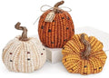 Briful 3PCS Fall Decorative Corn Pumpkin Set – Resin Harvest Pumpkins Fake Corn Pumpkins for Thanksgiving Table Centerpiece Autumn Tiered Tray Indoor Outdoor Fall Decoration by Briful