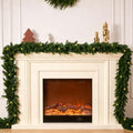 12FT 1Pcs Prelit Realistic Faux Norfolk Pine Garland for Christmas Decor by KIWDY