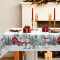 Rectangle Christmas Tablecloth 60x120 Inch, Farmhouse White Snowman Snowflake Table Cloth, Polyester Waterproof Wrinkle Resistant Xmas Table Cover for Holidays Dinning Table Decor by Unknown