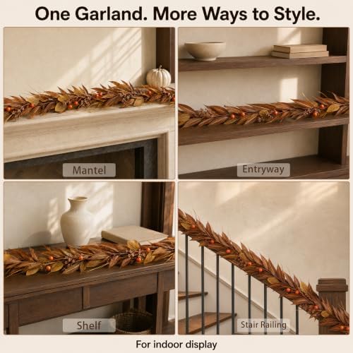9 FT Eucalyptus Fall Garland - Image 7