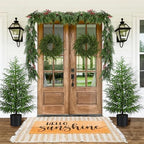 ENVEN Faux Cedar Christmas Garland with Red Berries & Pine Cones – Full Faux Winter Greenery for Holiday Mantel, Staircase, Doorway, Indoor Outdoor Christmas Décor (9FT-Deluxe Cedar) - Image 4