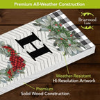 Briarwood Lane Fall Double Sided Reversible Pine Porch Leaner 47x9.5 Pumpkins Wreath For Fall Porch Leaner - Image 4
