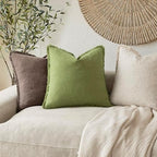 Foindtower Decorative Linen Fringe Throw Pillow Covers 18×18 Lush Green - Image 5