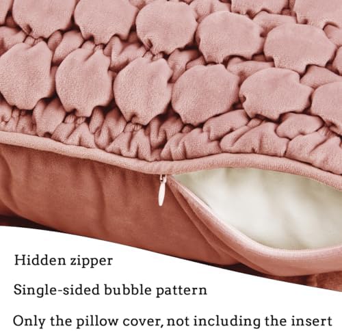 Velvet Throw Pillow Covers 18x18 Set of 2 Pink Cushion Case - Image 5