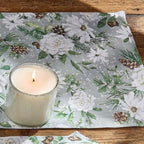 Park Designs Snowflowers Table Runner 13" x 54", Green - Image 2