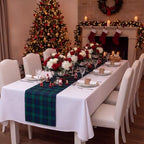 HunnmingRe 1 Pcs Black Christmas Tartan Plaid Table Runner 13 x 72 - Image 5