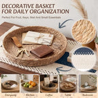 6 Set Boho Kitchen Dining Decoration for Table Placemat, Blue - Image 4