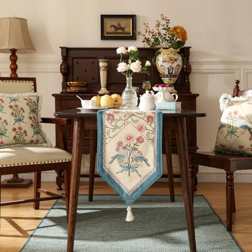 Patdrea Designer Elegant Velvet Table Runner,12"X71"-Montebourg B - Image 6