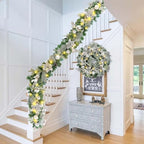 WANNA-CUL Pre-Lit 6ft Silver White Christmas Garland with 30 LED Lights - Image 6