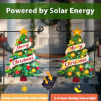 Lighted Christmas Garden Flag for Outside, Xmas Tree (Shape Christmas Tree, 28x40 Inch) - Image 2