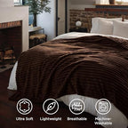 Bedsure Soft King Size Blankets for Bed Chocolate Brown 108"x90" - Image 5