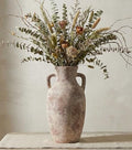 Ceramic Flower Vase with Handles,12" Neutral Tall Clay Terracotta Vases Farmhouse Table Vases with Handle Living Room Decor Rustic Pottery Pots for Home Shelf Coffee Dining Desk Fireplace by dreamloom