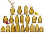Glass Bud Vases Set of 20, Small Flower Vase in Bulk for Centerpieces, Mini Vintage Amber Vases for Rustic Wedding Vintage Home Table Decor by GnFlus
