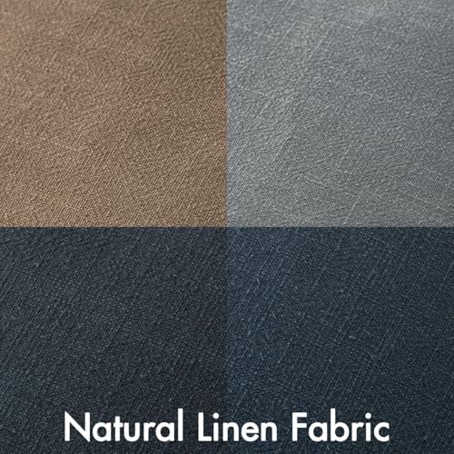 MIULEE Neutral Navy Boho Linen Pillow Covers 18x18 Inch Pack of 4 - Image 2