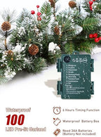 Christmas Garland with Lights, 9Ft Prelit Garland, 8 Light Modes & Timer - Image 5