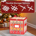 Christmas Ornament Storage Box, 64 Ball Container with Adjustable Dividers - Image 7