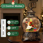 Christmas Snow Globe Lantern – Clara & Prince LED Music Water Globe, Swirling Glitter, Auto Timer – Vintage Lighted Tabletop Decor & Gift - Image 6