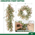Fake Hanging Plants 28Pc-20 Artificial Ivy Vines, UV Resistant Greenery Ivy Leaves Garland with Flowers for Wedding Outdoor Decoration Home Indoor Wall Décor - Image 4