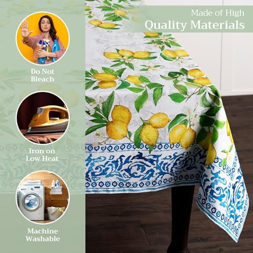 Maison d' Hermine Table Cloth Rectangle Table Reusable 100% Cotton 54"x72" - Image 3
