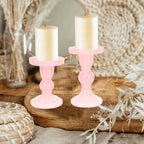Fomiyes Glass Candle Holder Set 3 Pcs Candlestick Holders Decor for Home - Image 3
