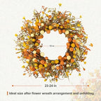24 Inches Fall Wreath Fall Wreaths for Front Door Autumn Wreath - Image 7