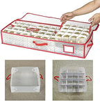 Sattiyrch Plastic Christmas Ornament Storage Box with Trays,Customizable Dividers, Dust-Proof Durable Ornament Organizer Holder,Christmas Storage Containers,Holds 96 x 3 Ornaments - Image 4