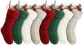 Fesciory 18 Inch Christmas Stockings, 8 Pack Large Cable Knit Xmas Decor by Fesciory
